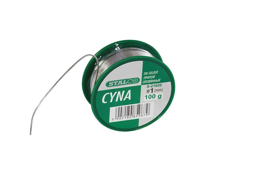 Cyna lutownicza fi-1mm 100g  STALCO - BR-Stalco Leżajsk