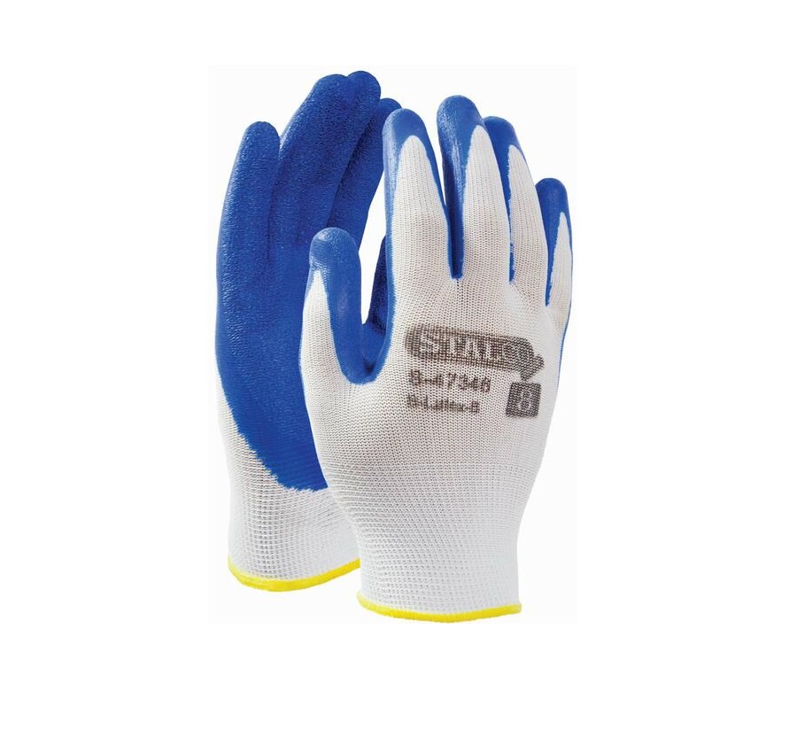 Rękawice poliestrowe „S-LATEX B  niebieskie   Stalco Premium - BR-Stalco Leżajsk