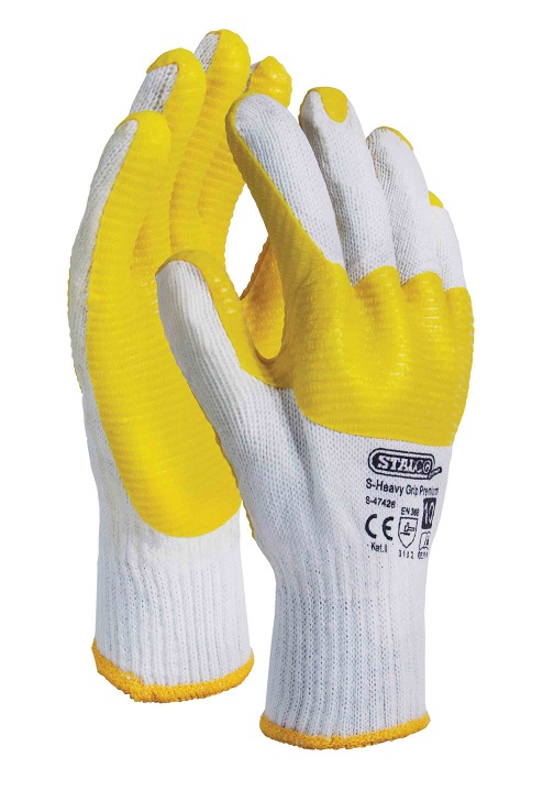Rękawice bawełniane  „S-HEAVY GRIP”   10″     STALCO PERMIUM - BR-Stalco Leżajsk