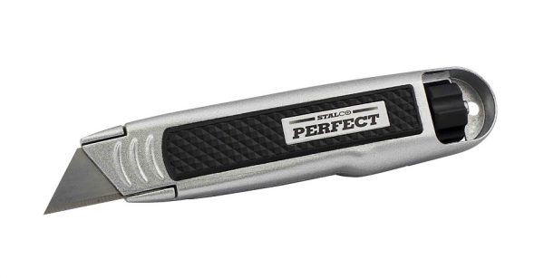 Nóż z ostrzem trapezowym 0,6 mm  STALCO  PERFECT
