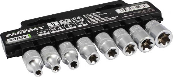 Zestaw nasadek TORX wew.  3/8"   8el.     PERFECT