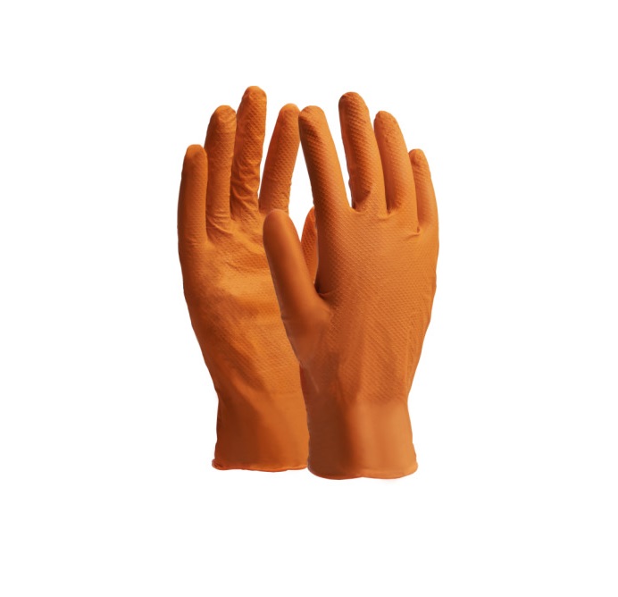 Rękawice nitrylowe Nitrax Grip Orange (1-opk.50 szt.) Stalco Perfect - BR-Stalco Leżajsk