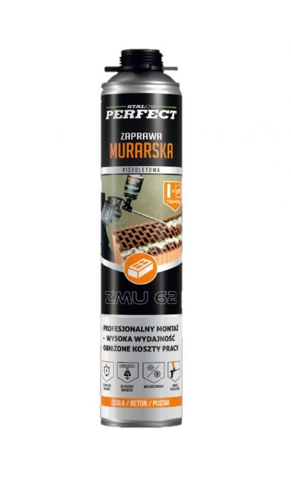 Piana zaprawa murarska 750ml ZMU62 pistoletowa Stalco Perfect