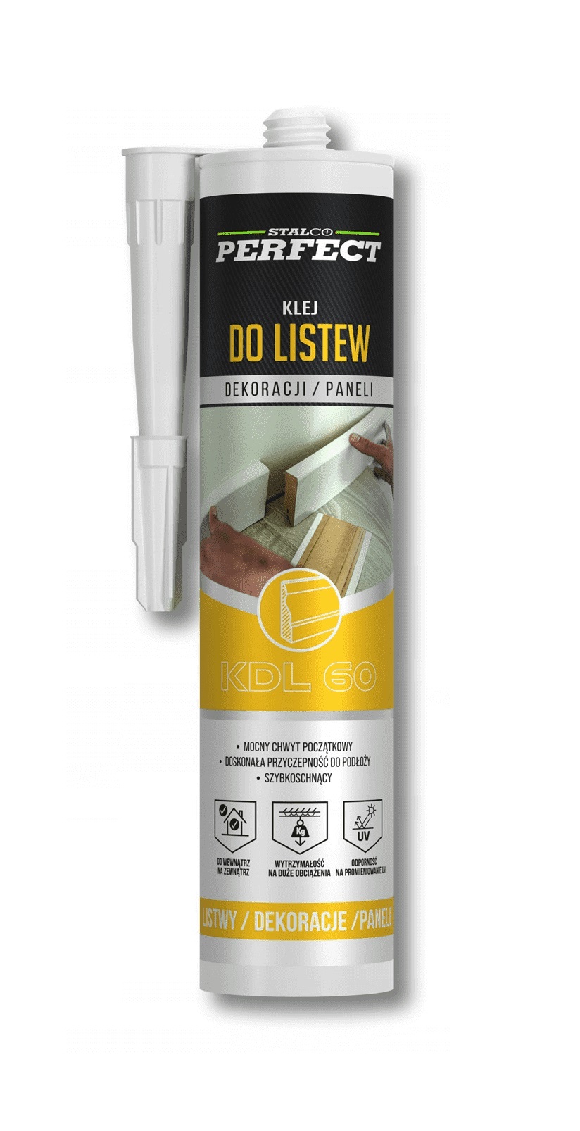 Klej  DO LISTEW     280ml   KDL60   beżowy     STALCO   PERFECT - BR-Stalco Leżajsk