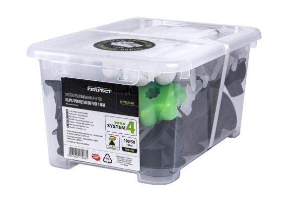 Zestaw system No4 klips/pokrętło (BOX100/50szt.) STALCO PERFECT