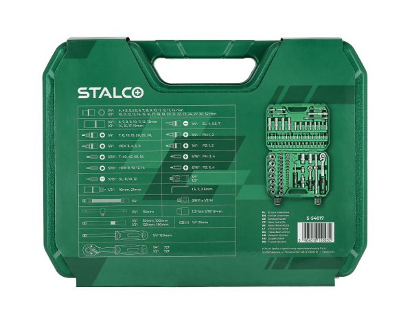 Zestaw nasadek 1/2"+1/4" 94el. STALCO