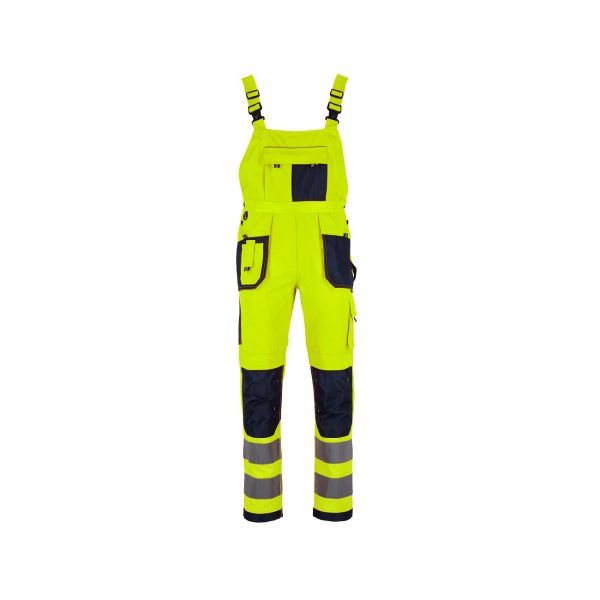Spodnie robocze ogrodniczki ostrzegawcze basic NEON line żółty STALCO