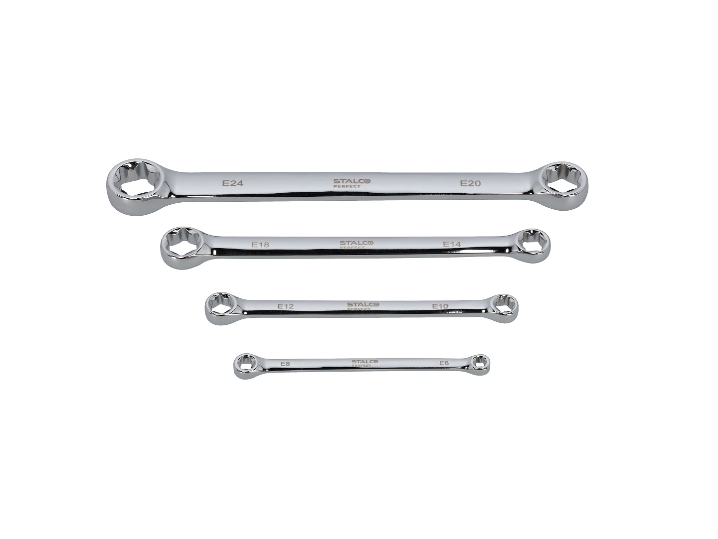 Zestaw kluczy oczkowy TORX 6-24 (4el.) stalco perfect - BR-Stalco Leżajsk