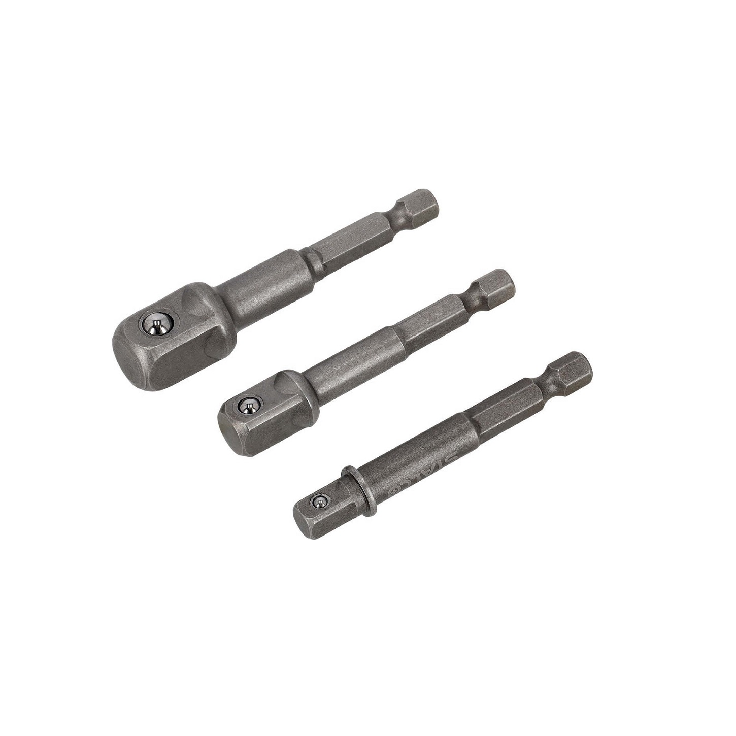 Adapter 1/4″ na kwadrat 1/4″-3/8″-1/2″ (3szt.) Stalco perfect - BR-Stalco Leżajsk