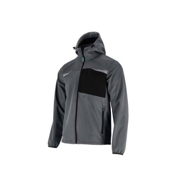 Kurtka Softshell ostrzegawcza ROCK szary stalco premium