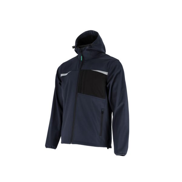 Kurtka Softshell ostrzegawcza "ROCK" granatowy stalco