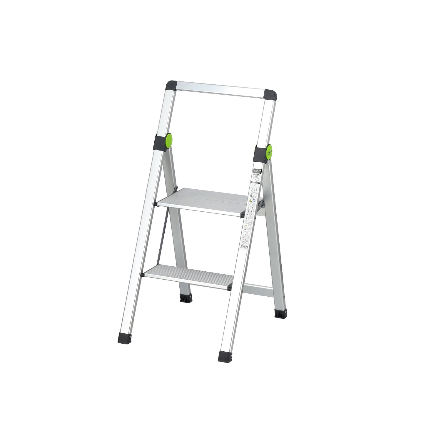 Drabina składana MINI SLIM 150kg 2-stopnie z uchwytem stalco perfect - BR-Stalco Leżajsk