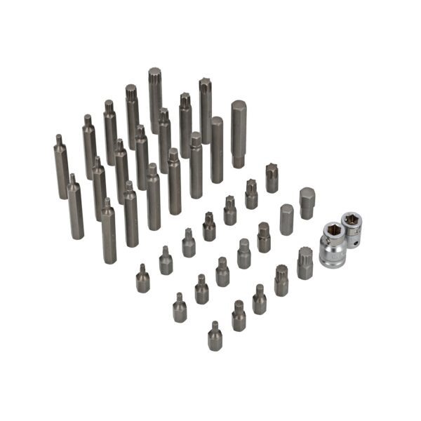 Końcówki wkrętakowe TORX - HEX - SPLINE 40el. stalco