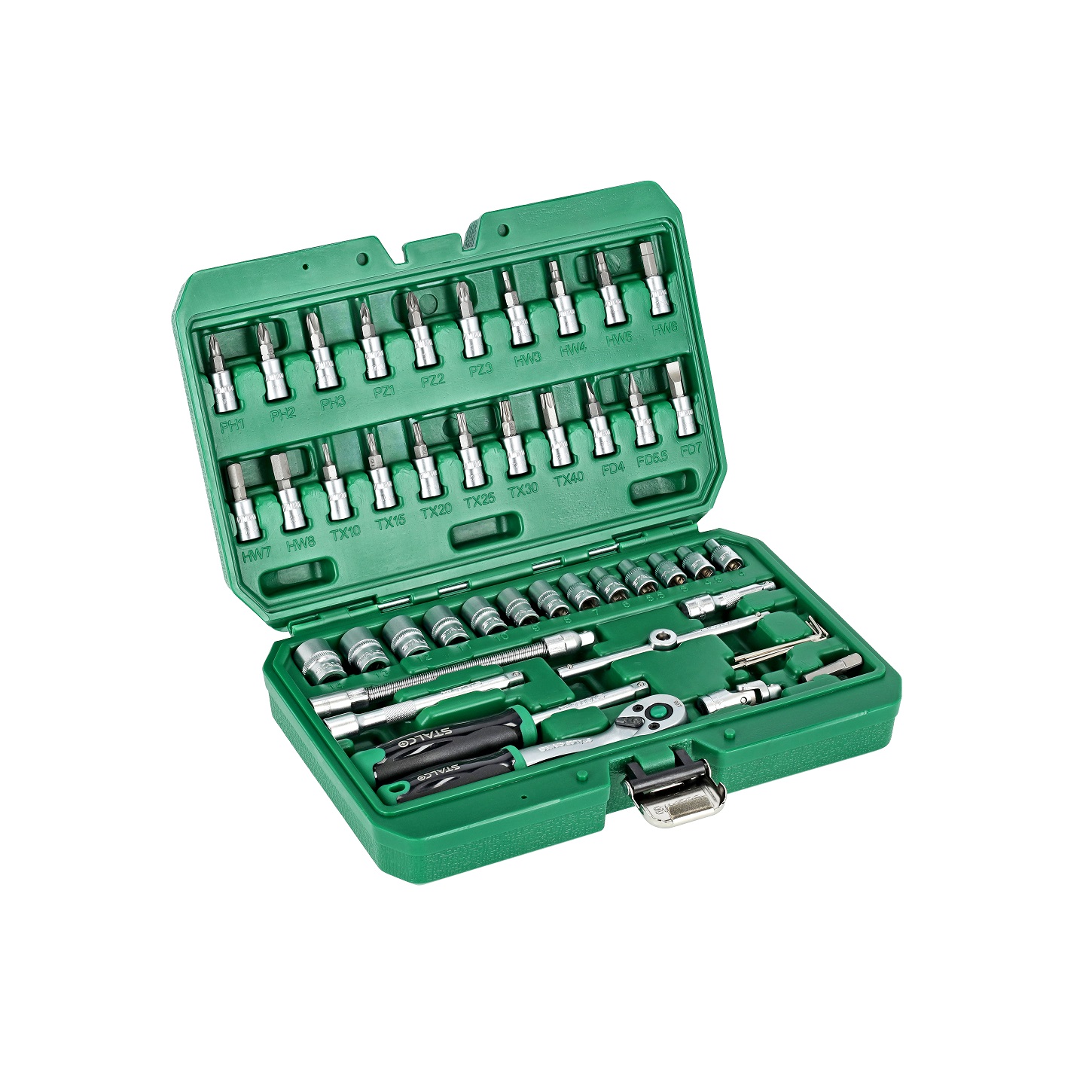 Zestaw nasadek 1/4″ 48el. stalco - BR-Stalco Leżajsk