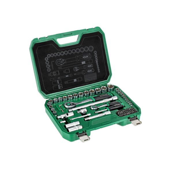 Zestaw nasadek 1/2"+1/4" 84el. stalco