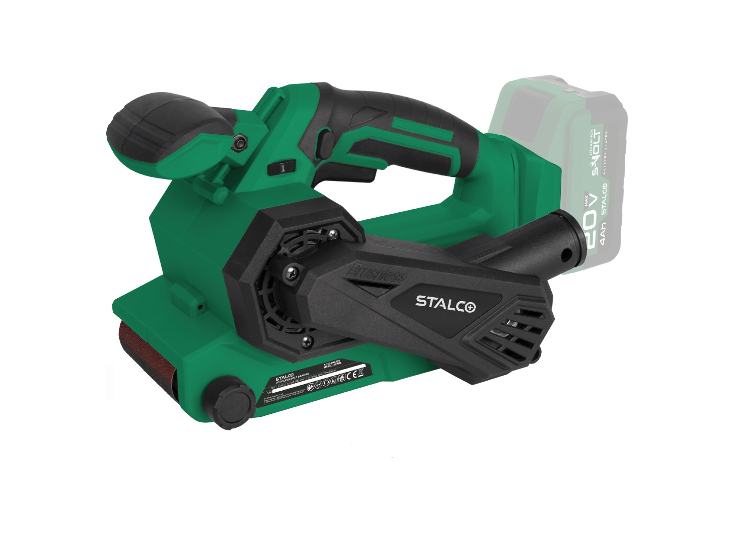 Szlifierka taśmowa 20V s-volt BSS20-457BL stalco - BR-Stalco Leżajsk