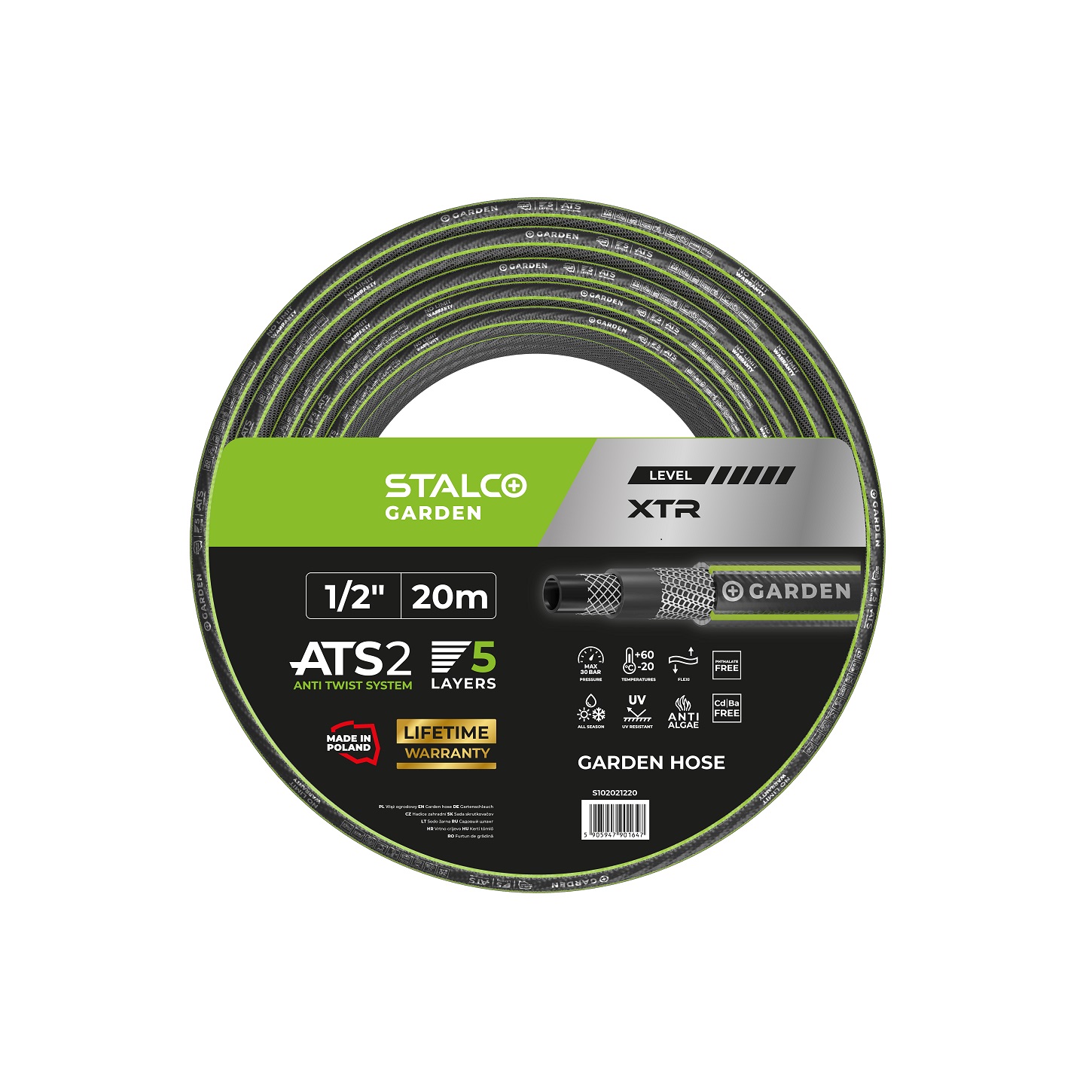 Wąż ogrodowy XTR ATS 1/2″ 20m stalco garden - BR-Stalco Leżajsk