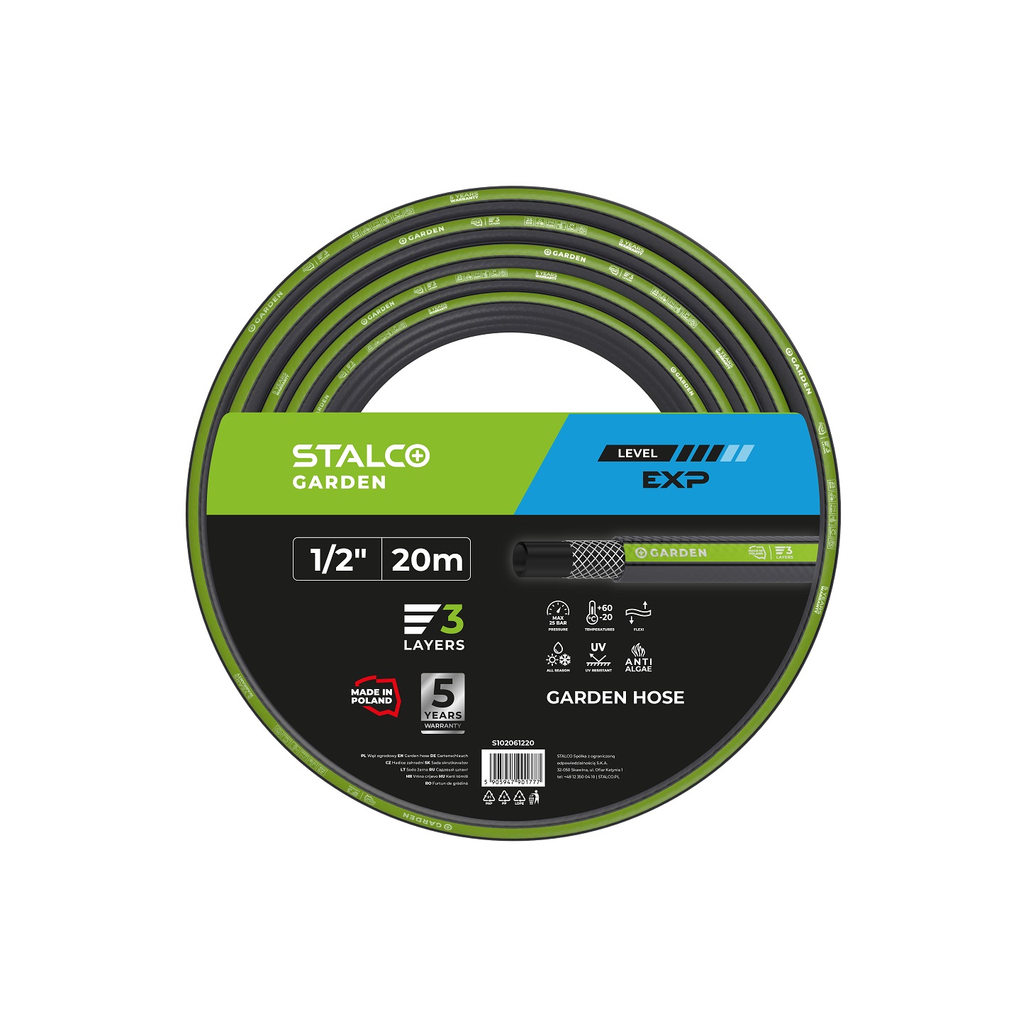 Wąż ogrodowy EXP 1/2″ 20m stalco garden - BR-Stalco Leżajsk