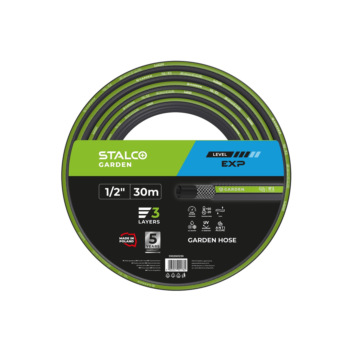 Wąż ogrodowy EXP 1/2″ 30m stalco garden - BR-Stalco Leżajsk