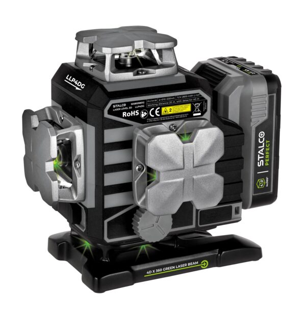 Laser krzyżowy 4D LLP4DG zielony stalco perfect